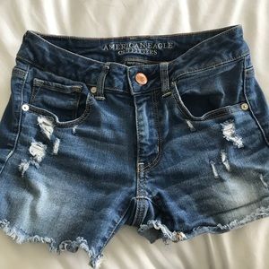 american eagle midi shorts